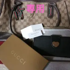 グッチ GGキャンバス トートバッグ&ハート Wホック長財布