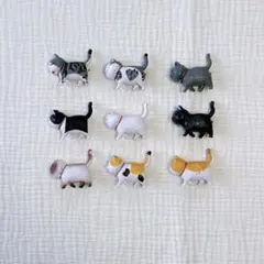 猫の寝そべり置物 9個セット　インテリア　猫