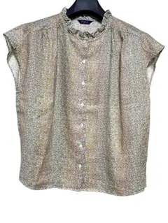 美品　Hampstead リバティ　スダンドカラーワイドブラウス　麻100%