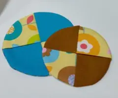 お手玉風コースター　大小2枚セット　ハンドメイド