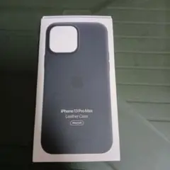 iPhone13proMAX　ケース　レザーケース- ブラック