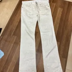 トルネードマートシューカットのホワイト ブーツカットデニム　Ｌ