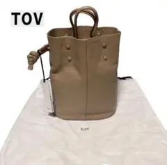 【新品未使用】トーヴ　TOV 2way ハンドバッグ　巾着　ベージュ