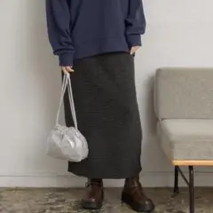 レトロガール　ラメタイトスカート　ラメフリルナローSK