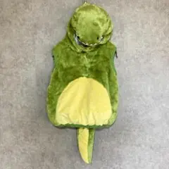 フリースパーカー（100）恐竜＊コスプレ＊裏地＊ベスト＊希少＊一点物＊