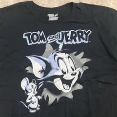 トムとジェリー 半袖Tシャツ ブラック 2XL