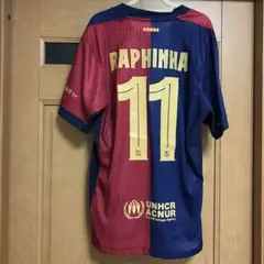 ラフィーニャ #11 Lサイズ オーセンティック ユニフォーム CL仕様 NIKE FCバルセロナ 24/25 ユニフォーム ホーム 半袖 レプリカ