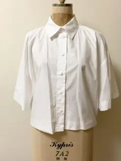 ZARAホワイト 半袖シャツ 裾ゴム入りクリーニング済み大きめ