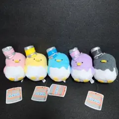 牛人のペンキかぶっちゃう系 ペンギンさん マスコットぬいぐるみ 5点セット