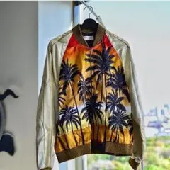 希少美品　SAINT LAURENT　スカジャン　パームツリー　エディ期　ラメ 希少美品 SAINT LAURENT スカジャン パームツリー エディ期 ラメ