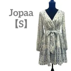 匿名配送✨Jopaa【S】花柄ラップワンピース シアー リボン