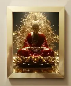 182【阿弥陀如来・黄金】無限の慈悲と救済を象徴する光明【神仏画】