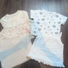 Tシャツ3枚ノースリ1枚セット　90