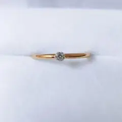 AHKAH アーカー ダイヤモンド ブリリアン リング K18YG 0.05ct