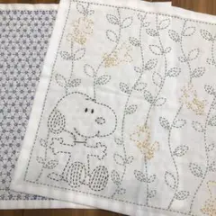 刺し子ふきん　完成品2枚