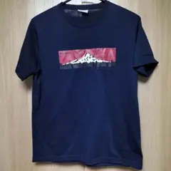Columbia ネイビー Tシャツ 山グラフィック