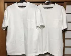 【2枚セット】 Hanes Beefy ポケットTシャツ 白