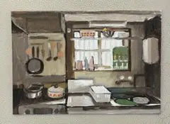 アクリル画　室内　975