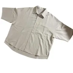 【新品・未使用】cussil オープンカラーシャツ ライトグレー Sサイズ