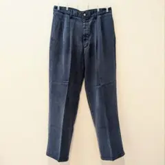 90s オールドユニクロ ツータックチノ サイズ76 ネイビー テンセルレーヨン