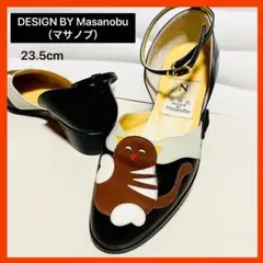 【希少】Masanobu 猫モチーフ パンプス 23.5cm 美品 レザー 美品