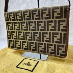 FENDI フェンディ ズッカ柄 ショルダーバッグ 2way クラッチバッグ