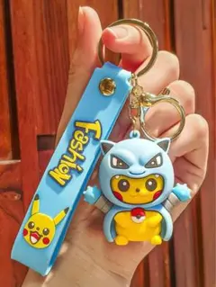 海外製　ピカチュウ　カメックス　キーホルダー