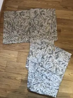 小紋 紬地 単衣 バチ襟 ボタニカル模様