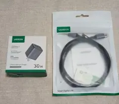 UGREEN 充電器 30W ケーブル PD対応 100W/5 1M