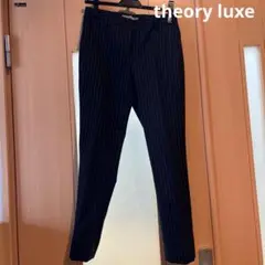 theory luxeストライプスラックス 黒