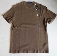 新品　上質Polo Ralph Lauren ブラウン　ワッフル半袖Tシャツ M