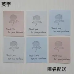 サンキューカード 手書き 英字 英文 英語 あじさい 30枚 匿名配送