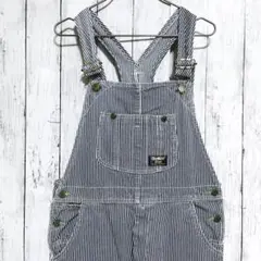 美品★OshKosh　オシュコシュ　オーバーオール ヒッコリーストライプ L