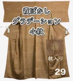 ✨29. 正絹 霞ぼかし グラデーション 小紋 紋入り