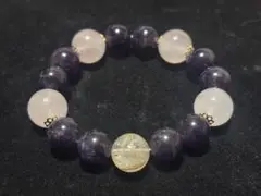 アメジスト・ローズクォーツ・ルチルクォーツのブレスレット