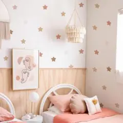 ウォールステッカー スター 星 壁紙 セピア シール DIY 6枚
