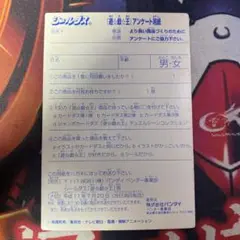 遊戯王 バンダイ シールダス アンケート用紙 未記入