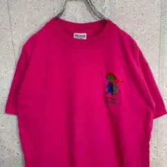 GILDAN ケイマン諸島　刺繍デザイン　ピンクTシャツM ウルトラコットン