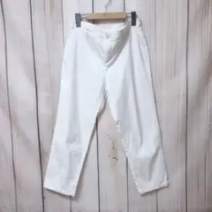 【クードシャンス】 カジュアルパンツ 　ホワイト　オフィススタイル　Lサイズ