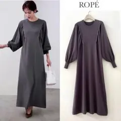 美品★ROPÉ ロペ★シルク混ボリューム袖 ニットワンピース《完売WEB限定品》