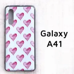 Galaxy A41 ケース レッド ハート