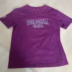 古着 TSINGHUA UNIV. Tシャツ XL 紫 パープル