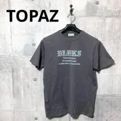 TOPAZ トパーズ メンズ プリントT S チャコールグレー