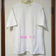 ホワイト Tシャツ LL コットン