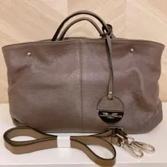 美品 本革 AURORA PRESTIGE シボ革 2way バッグ