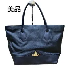 美品✨ ヴィヴィアンウエストウッド トートバッグ オーブ キャンバス レザー