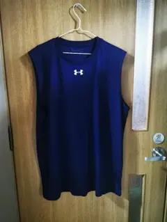 Under Armour HeatGear ノースリーブ XXL ネイビー
