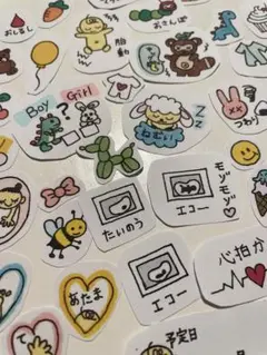 7 マタニティフレークシール　母子手帳　妊婦　ハンドメイド