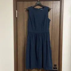 Brooks Brothers ネイビー ノースリーブ ワンピース