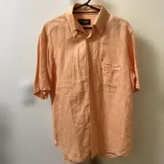 Paul Stuart オレンジ 半袖シャツ　リネン　麻　美品